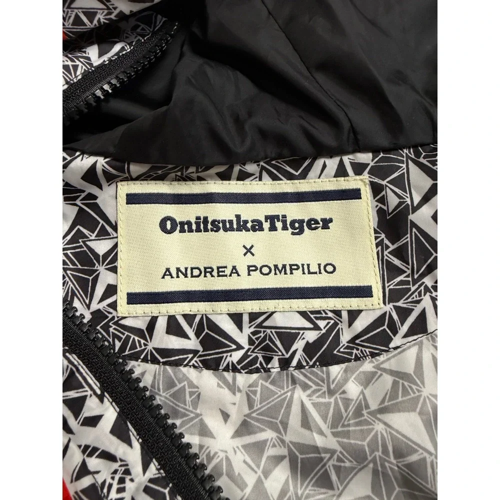 Onitsuka Tiger x Andrea Pompilio Geometric Print Hooded Windbreaker Jacket